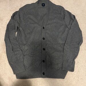 GAP Charcoal Button-Up Cardigan